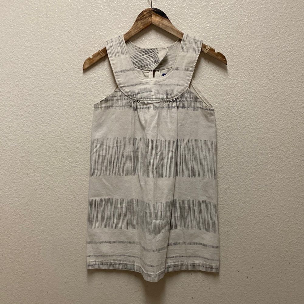 Mociun Striped Linen Sleeveless Micro Mini Dress Small